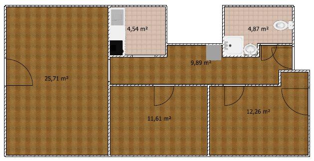 Dachgeschoßwohnung Sternenfels - 3 Zimmer, 69 m&sup2;, 750&euro; | Angebot:26477383
