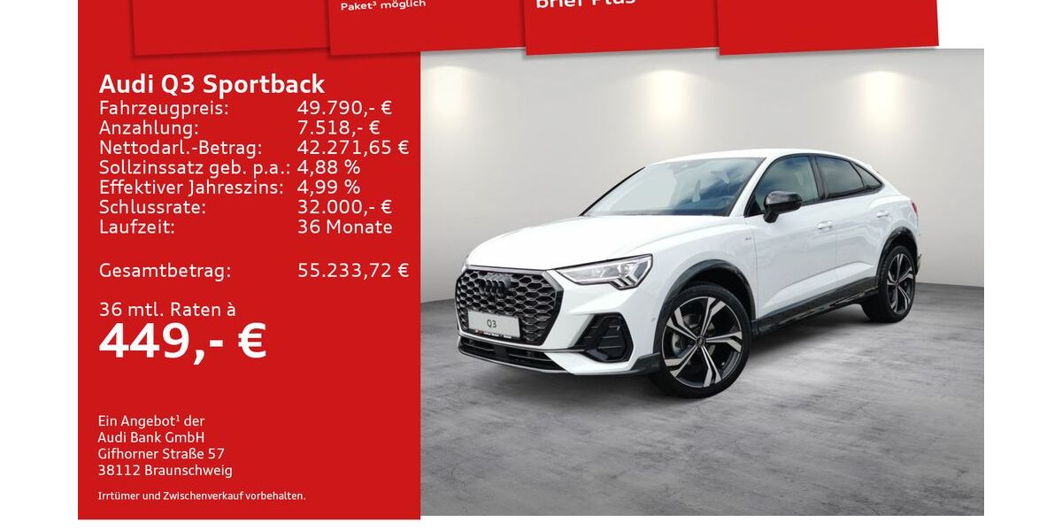 Audi Q3 6.500 km 47.100 &euro; Mosbach 74821