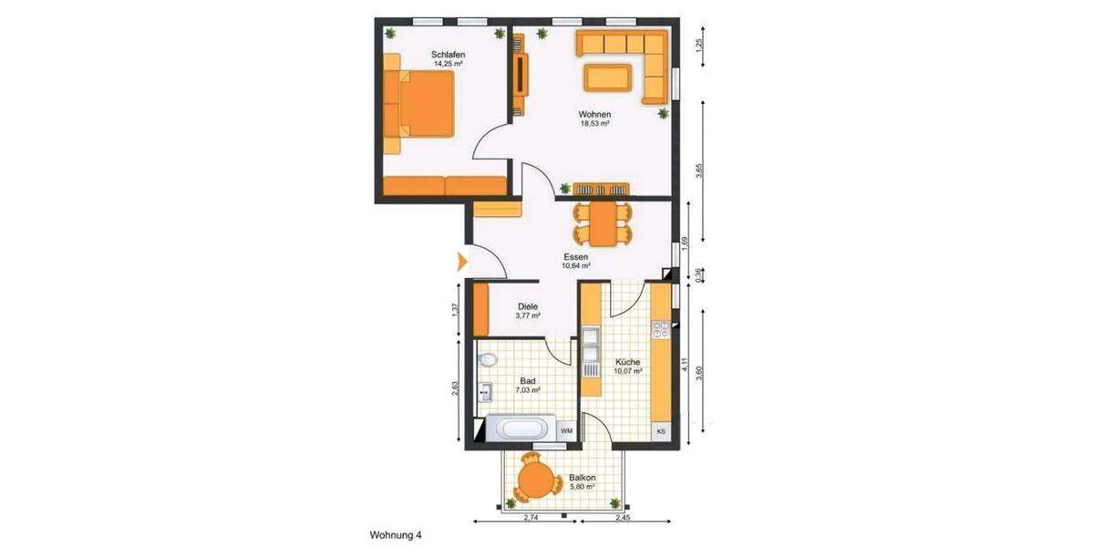 Provisionsfreie 2,5 Zimmer ETW mit TG-Stellplatz in Eberstadt 2 zimmer