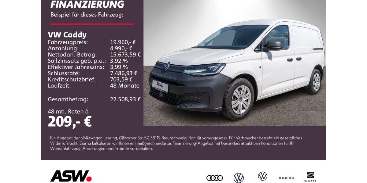 VW Caddy 23.900 km 17.860 &euro; Neckarsulm 74172