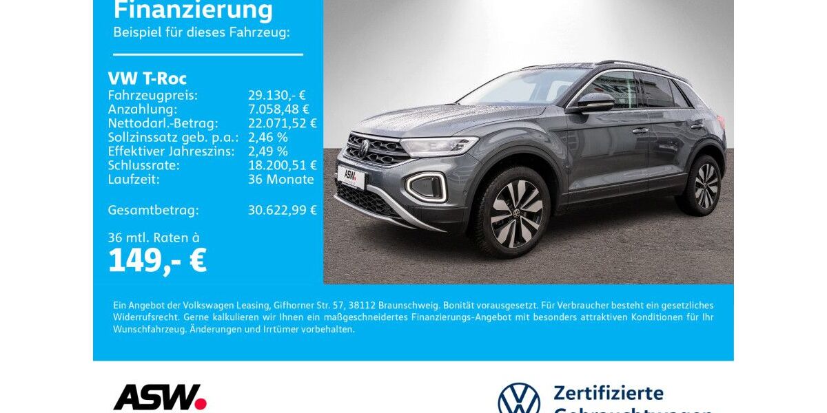 VW T-Roc 28.300 km 29.130 &euro; Sinsheim 74889
