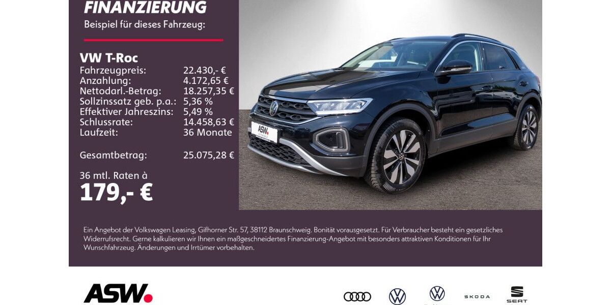 VW T-Roc 19.500 km 22.430 &euro; Weinsberg 74189