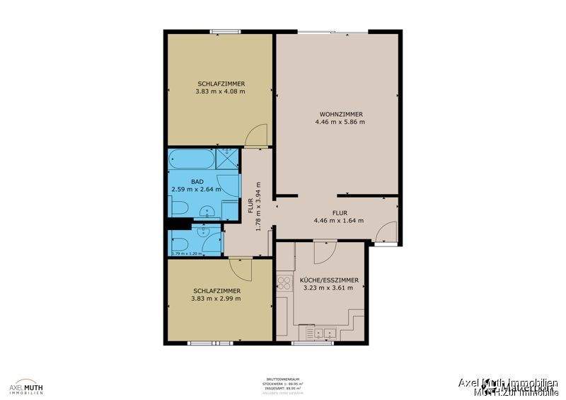 Etagenwohnung Eppingen - 3 Zimmer, 86 m&sup2;, 255.000&euro; | Angebot:25660544