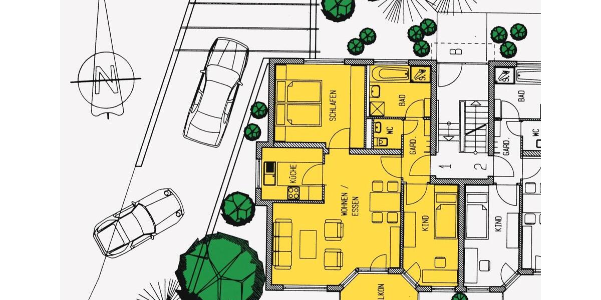 Etagenwohnung Neckarsulm - 3 Zimmer, 69 m&sup2;, 242.000&euro; | Angebot:26145454