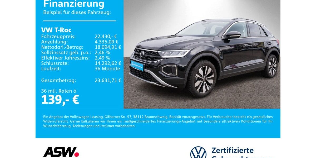 VW T-Roc 16.500 km 22.430 &euro; Bad Rappenau 74906