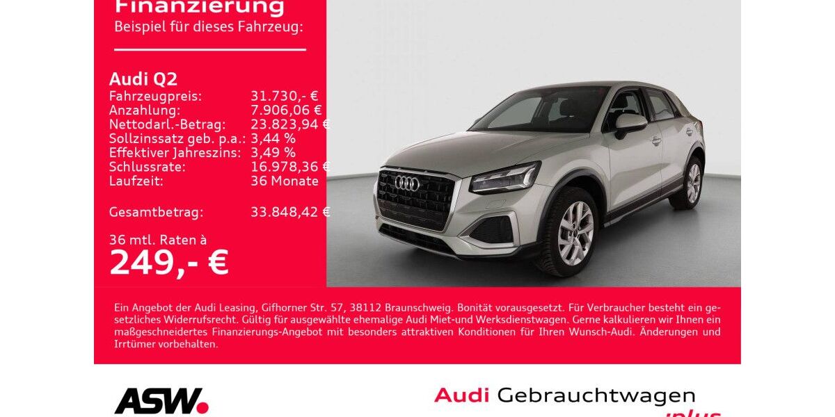 Audi Q2 19.900 km 30.360 € Heilbronn 74074