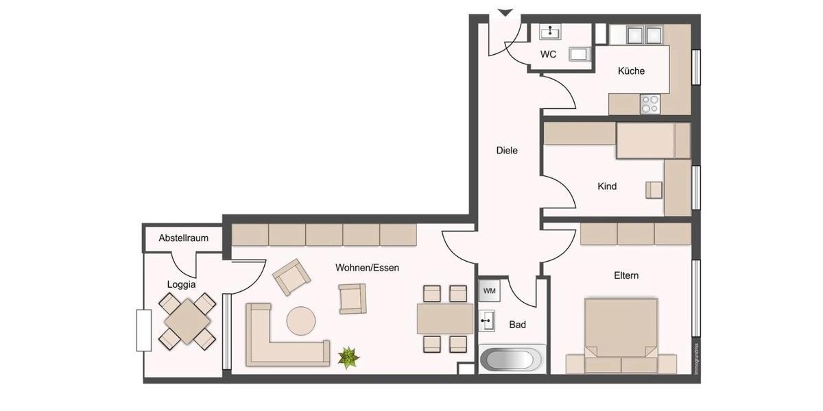 Etagenwohnung Tamm - 3 Zimmer, 80 m&sup2;, 1.445&euro; | Angebot:26331945
