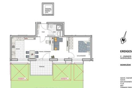 Wohlfühloase: Geräumige 2-Zimmer-Wohnung in ruhiger Lage 2 zimmer