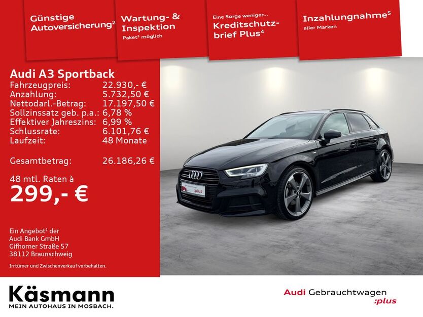 Audi A3 71.520 km 22.930 € Mosbach 74821