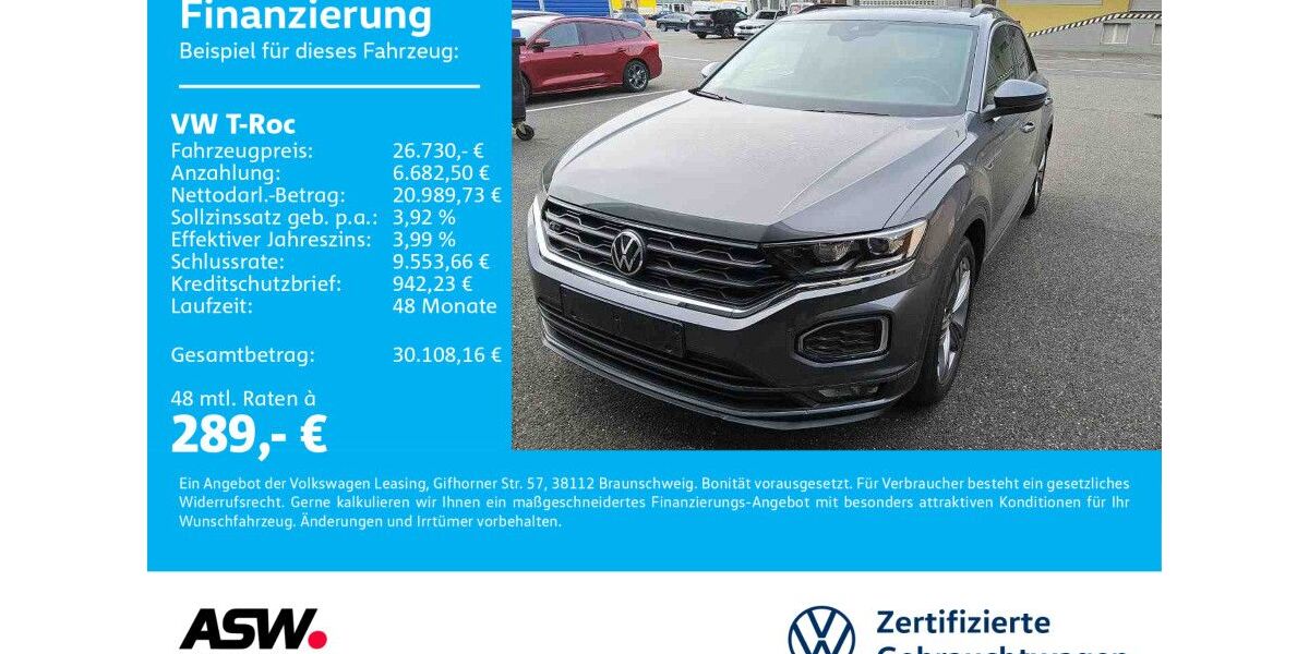 VW T-Roc 38.800 km 26.730 &euro; Neckarsulm 74172