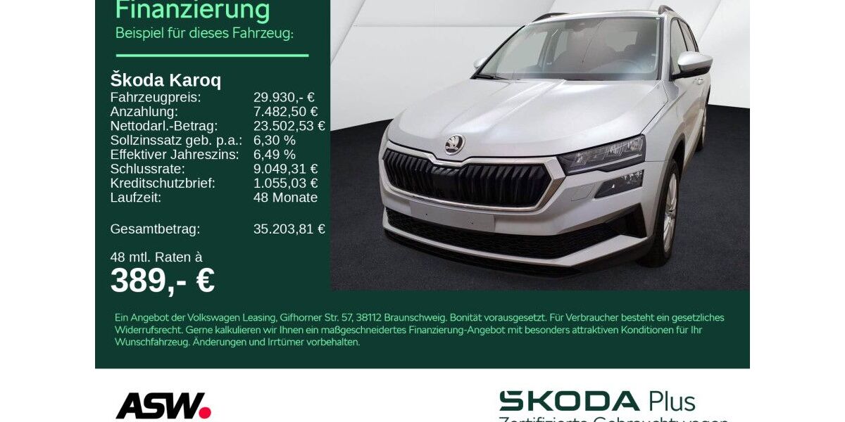 Skoda Karoq 26.800 km 29.930 &euro; Bad Rappenau 74906
