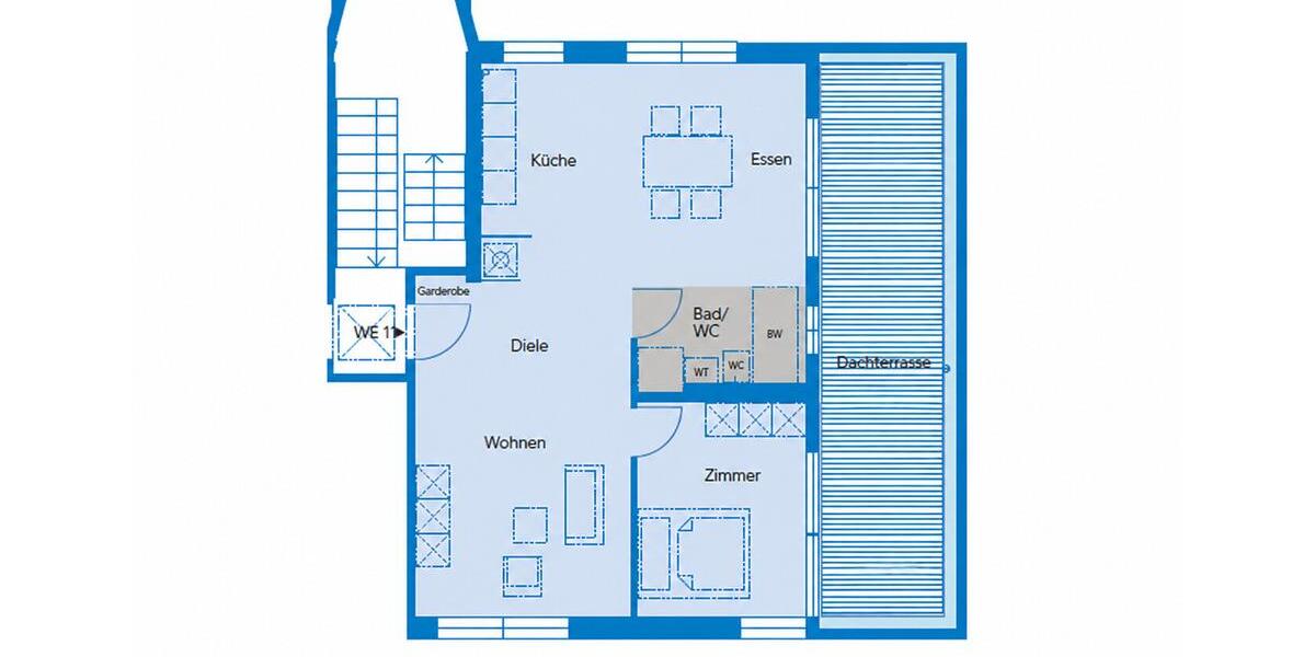 Erdgeschoßwohnung Bietigheim-Bissingen Bissingen - 2.5 Zimmer, 74 m&sup2;, 1.230&euro; | Angebot:26300226