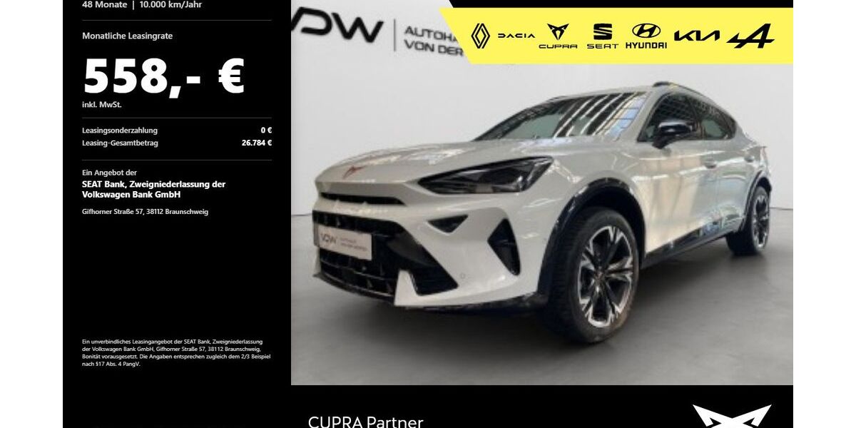 Cupra Formentor 20.100 km 32.780 &euro; Mosbach 74821