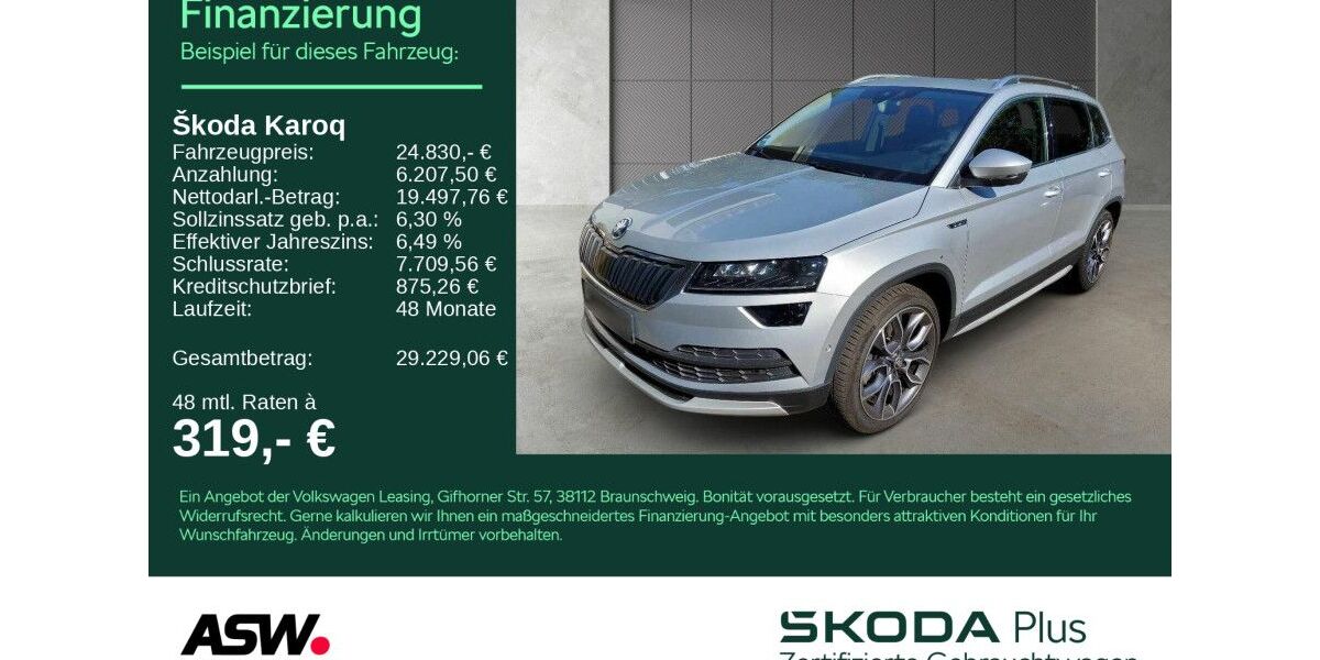 Skoda Karoq 71.500 km 24.830 &euro; Heilbronn 74076