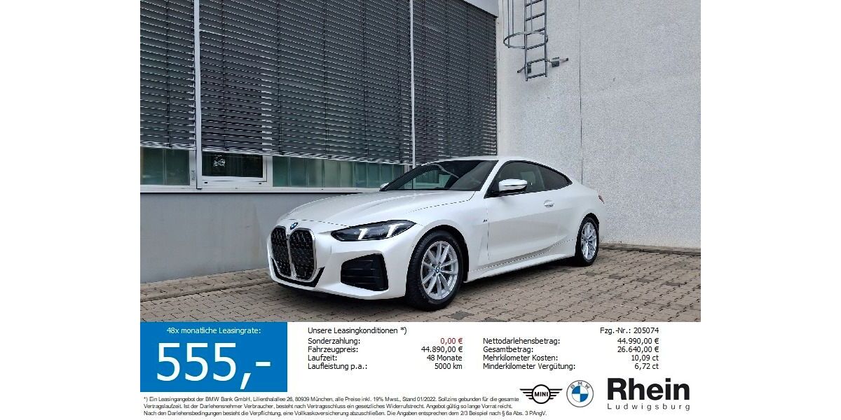 BMW 420 22.500 km 39.890 € Asperg 71679