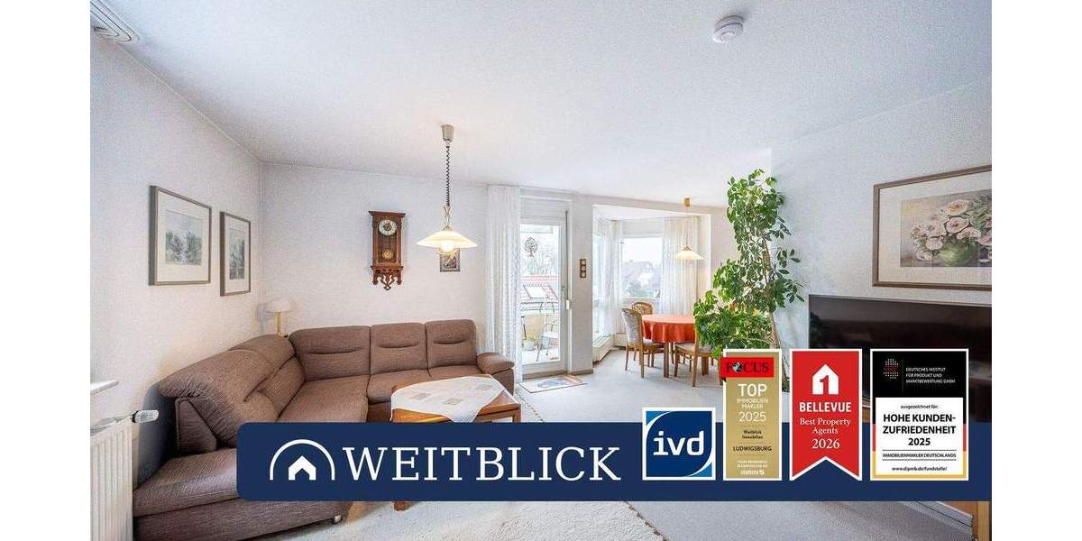 Etagenwohnung Ludwigsburg West - 3 Zimmer, 77 m&sup2;, 314.000&euro; | Angebot:25630300