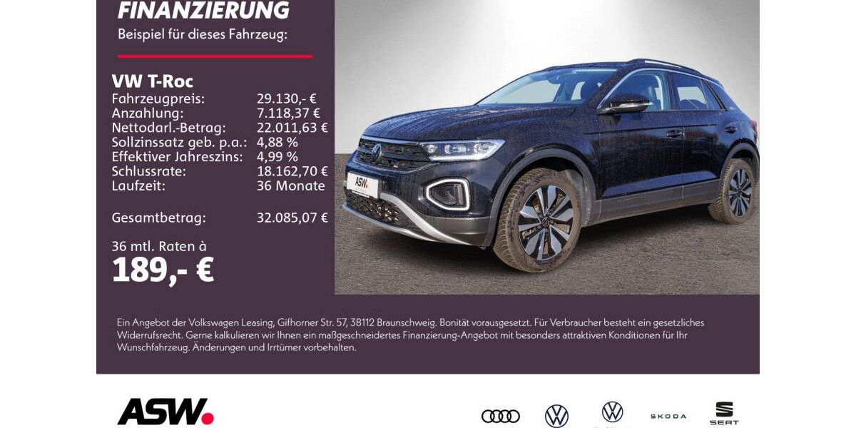VW T-Roc 25.000 km 29.130 € Weinsberg 74189