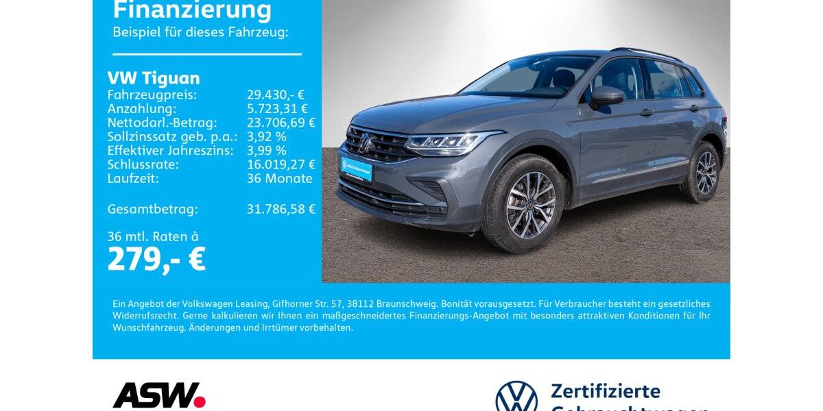 VW Tiguan 39.300 km 29.430 &euro; Bad Rappenau 74906