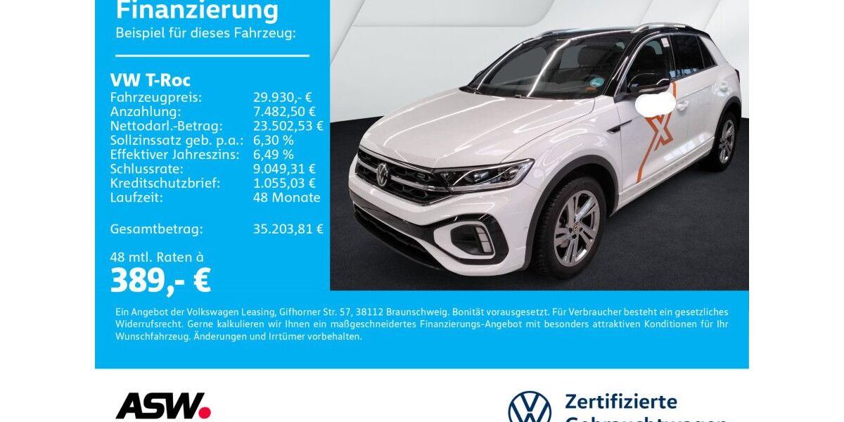 VW T-Roc 9.500 km 29.930 &euro; Bad Rappenau 74906