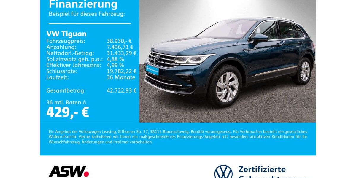 VW Tiguan 59.900 km 38.930 &euro; Neckarsulm 74172