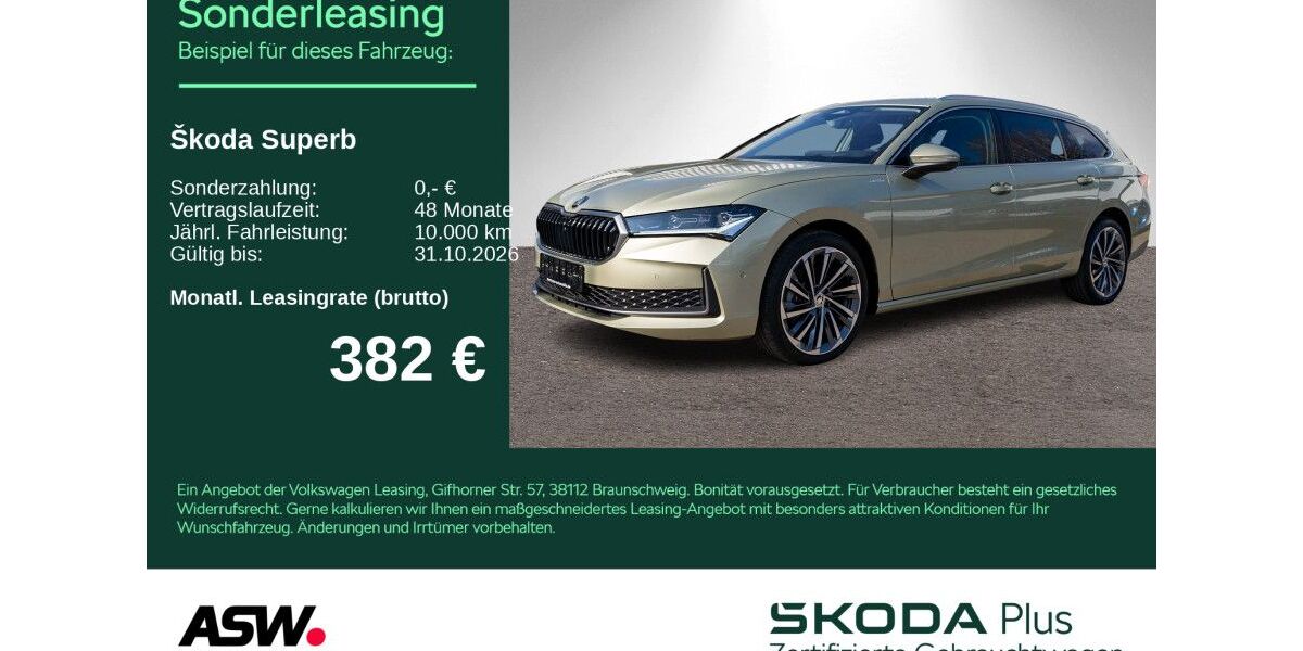 Skoda Superb 69.000 km 34.590 &euro; Heilbronn 74076