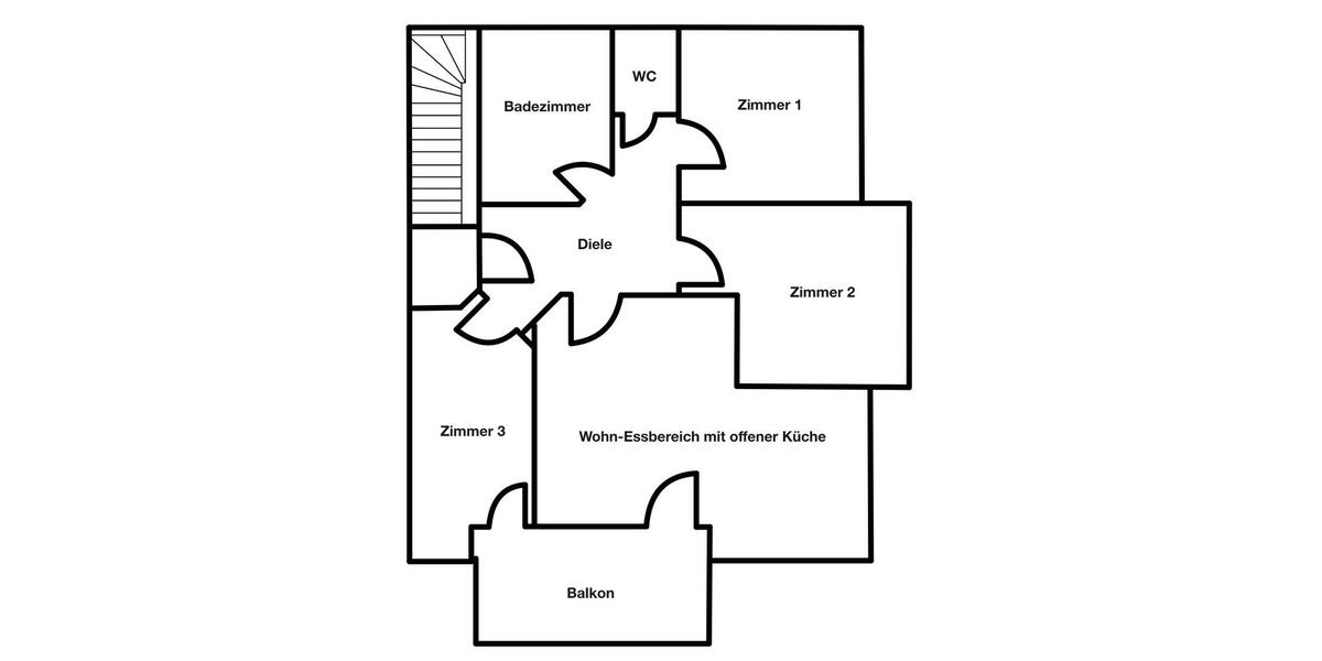 Etagenwohnung Backnang - 4 Zimmer, 94 m&sup2;, 1.150&euro; | Angebot:26535939