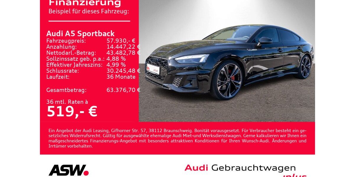 Audi A5 14.990 km 57.930 € Heilbronn 74074