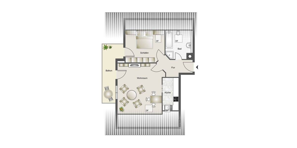 Etagenwohnung Lauffen am Neckar - 2 Zimmer, 58 m&sup2;, 179.000&euro; | Angebot:26715241