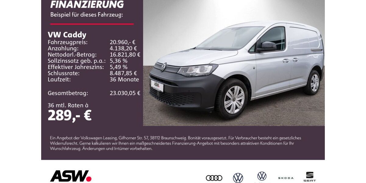 VW Caddy 28.300 km 20.960 &euro; Neckarsulm 74172