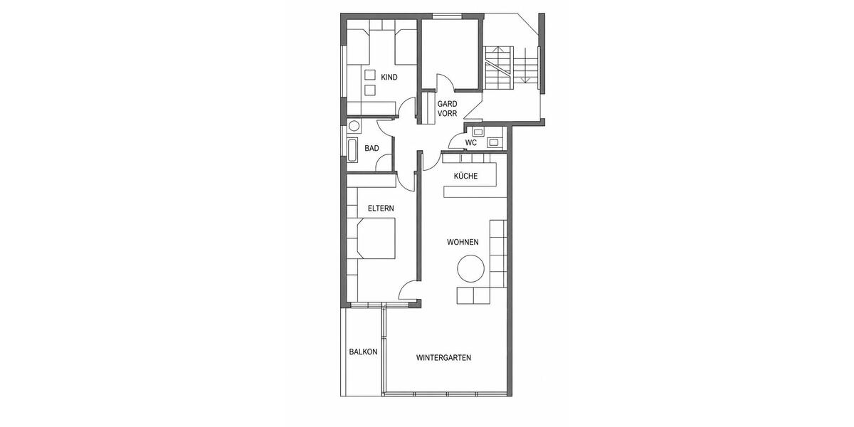 Hochparterre Affalterbach - 4 Zimmer, 98 m&sup2;, 340.000&euro; | Angebot:26823847