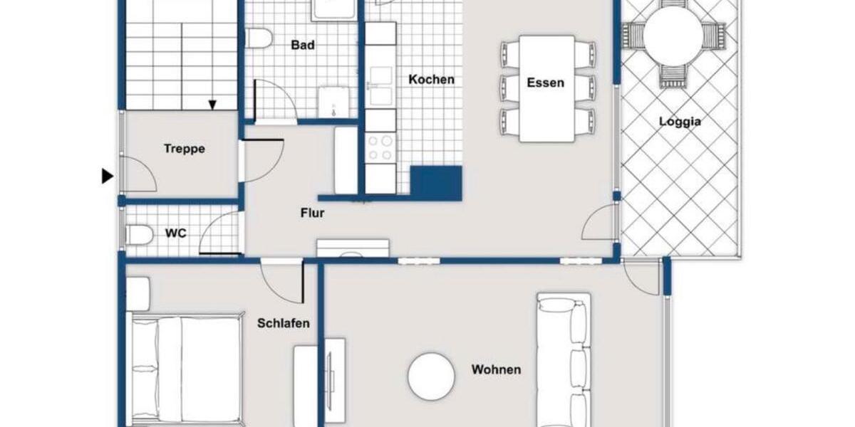 Hochparterre Ludwigsburg Eglosheim - 2 Zimmer, 84 m&sup2;, 1.100&euro; | Angebot:26574196