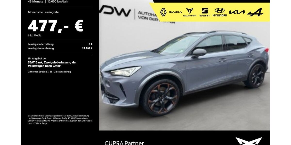 Cupra Formentor 31.900 km 37.480 &euro; Mosbach 74821