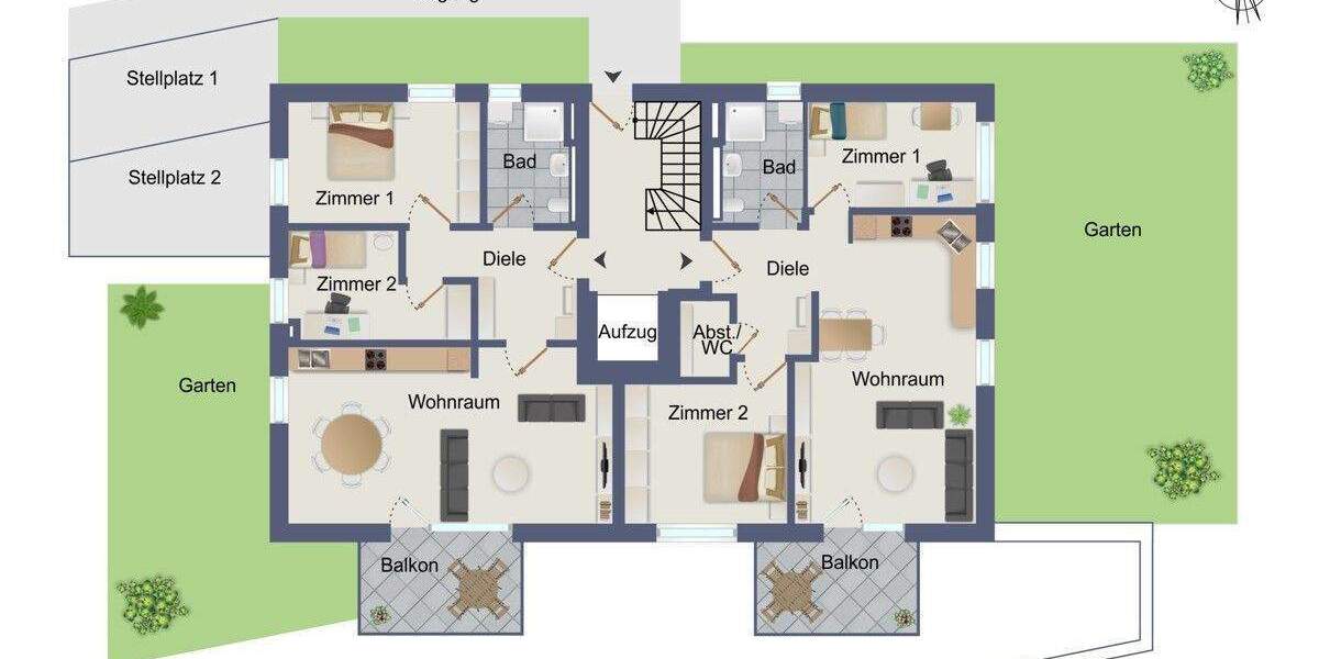 Etagenwohnung Neudenau - 3 Zimmer, 80 m&sup2;, 1.040&euro; | Angebot:25701381