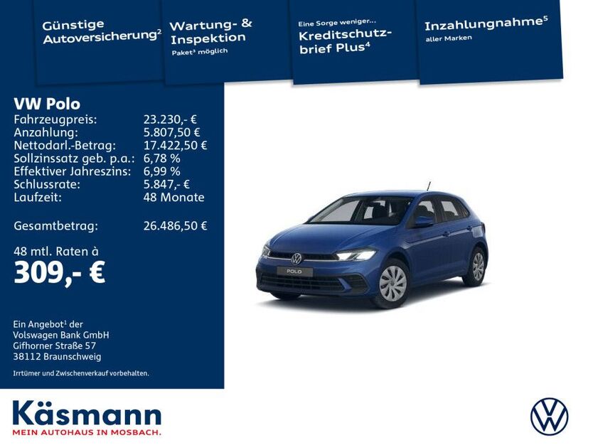 VW Polo 3.500 km 23.230 € Mosbach 74821