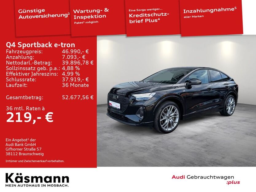 Audi Q4 e-tron 9.077 km 44.990 € Mosbach 74821