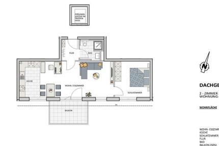 Perfekte 2-Zimmer-Wohnung in ruhiger Wohngegend 2 zimmer