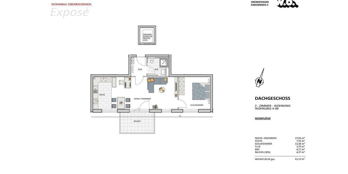Perfekte 2-Zimmer-Wohnung in ruhiger Wohngegend 2 zimmer