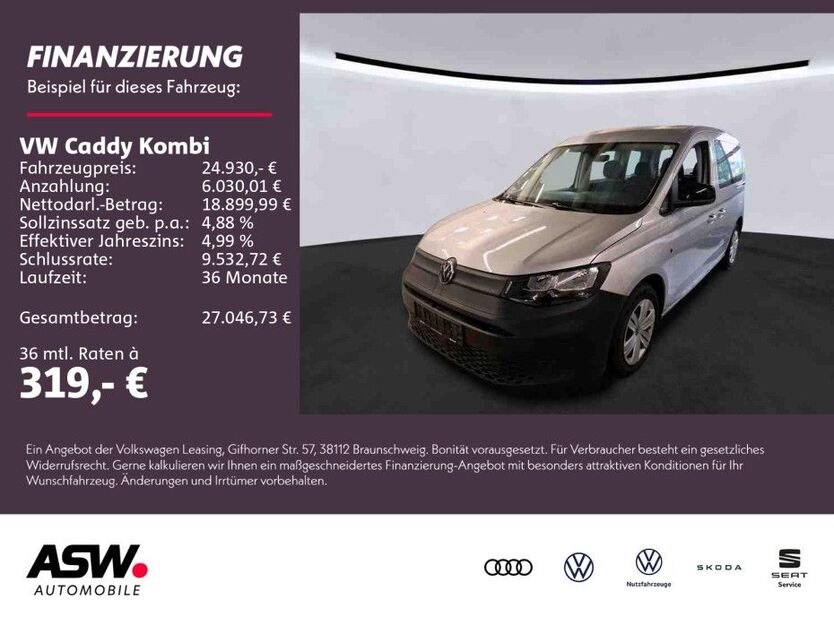 VW Caddy 26.300 km 24.930 € Neckarsulm 74172