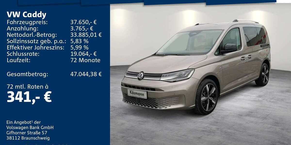 VW Caddy 3.572 km 37.650 &euro; Mosbach 74821