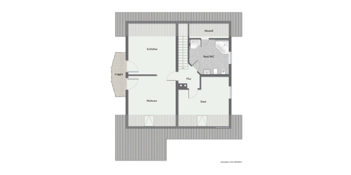 Dachgeschoßwohnung Bad Rappenau - 2.5 Zimmer, 73 m&sup2;, 700&euro; | Angebot:26326750