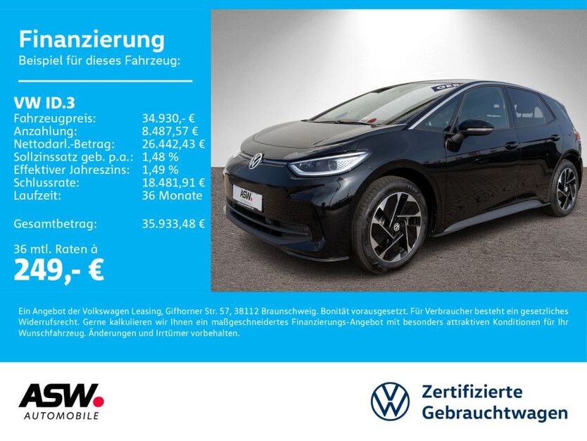 VW ID.3 15.700 km 33.860 € Sinsheim 74889