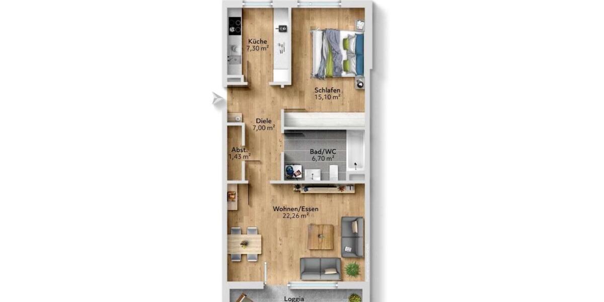 Erdgeschoßwohnung Bietigheim-Bissingen Bissingen - 2 Zimmer, 65 m&sup2;, 1.000&euro; | Angebot:26654955