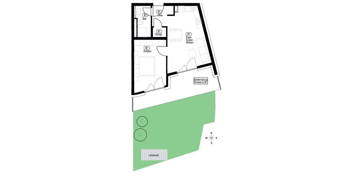 Nachhaltigkeit, Lebensqualität und Komfort | EG-Wohnung mit Terrasse & Garten | inkl. TG-Stellplatz 2 zimmer