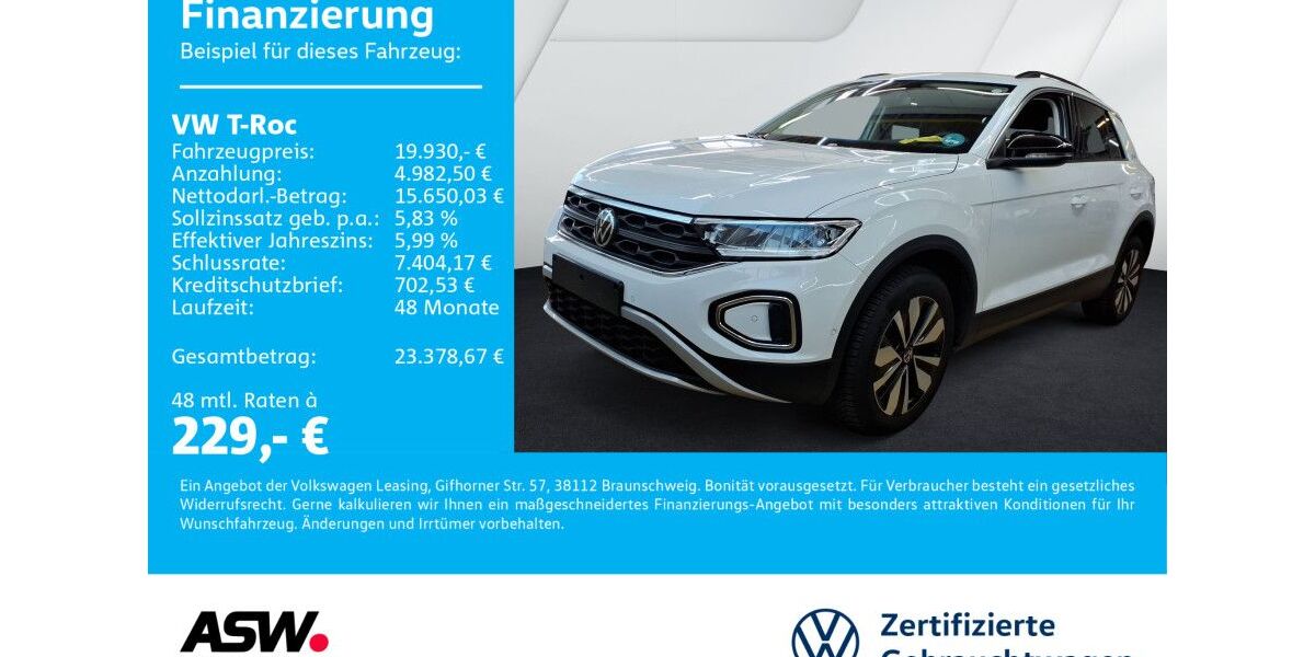 VW T-Roc 22.500 km 19.930 &euro; Sinsheim 74889