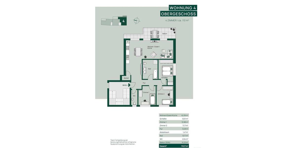 Etagenwohnung Sternenfels Diefenbach - 4 Zimmer, 110 m&sup2;, 1.560&euro; | Angebot:26390910