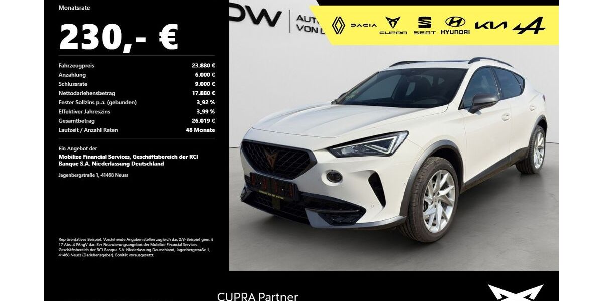 Cupra Formentor 64.900 km 22.980 &euro; Mosbach 74821