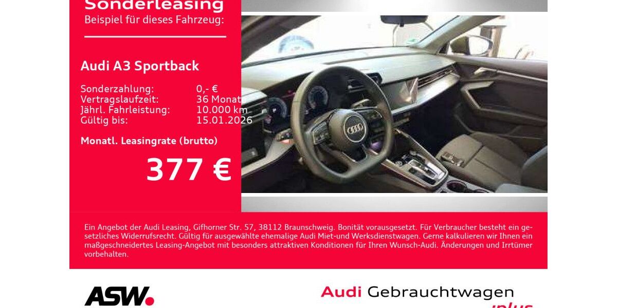 Audi A3 7.600 km 33.360 &euro; Heilbronn 74074