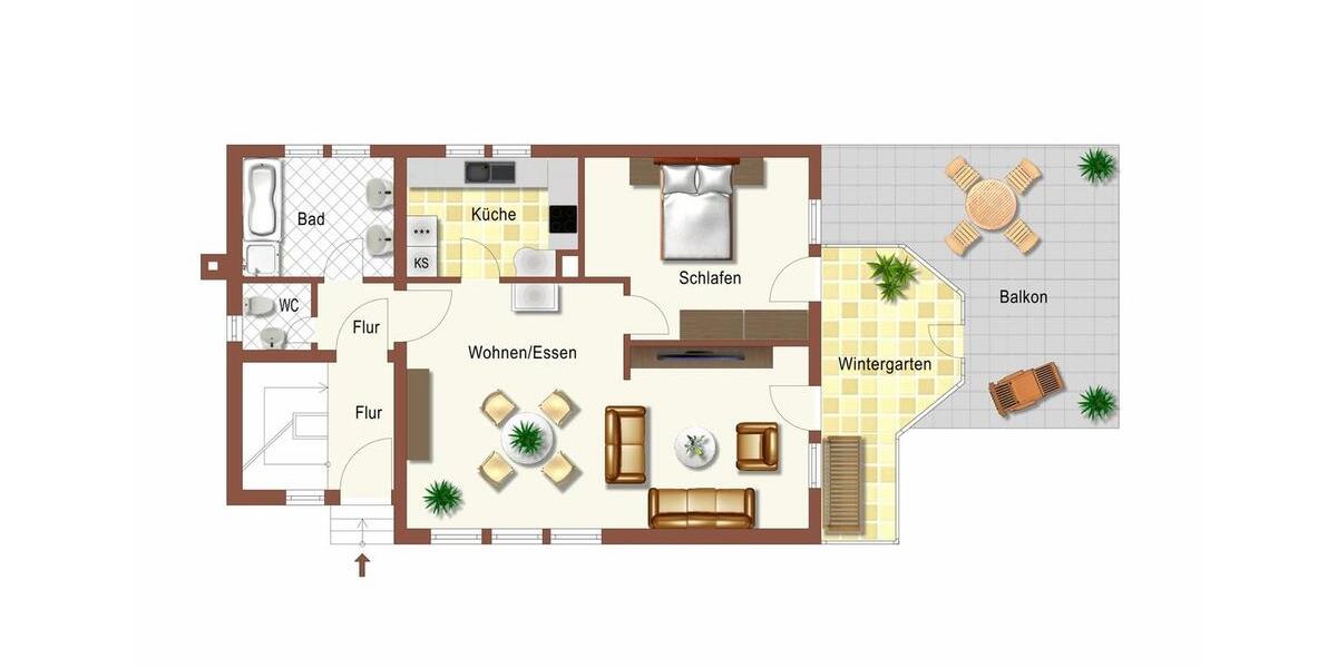 Etagenwohnung Bönnigheim - 2 Zimmer, 82 m&sup2;, 800&euro; | Angebot:26004772