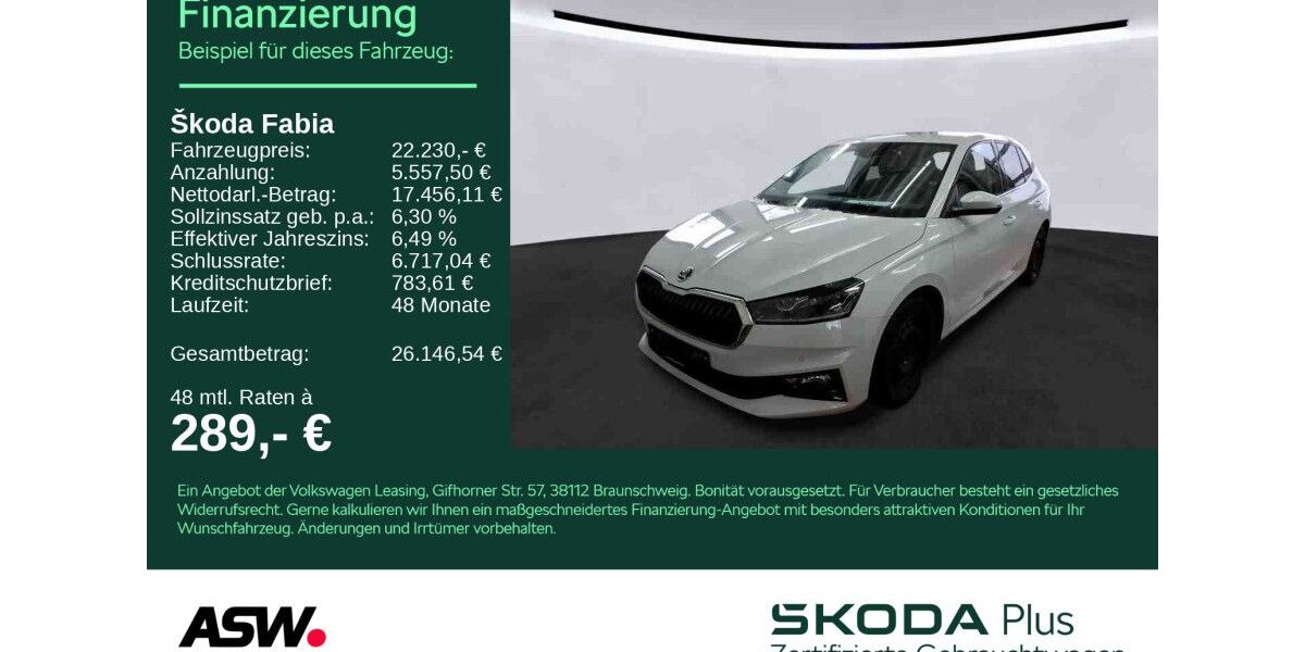 Skoda Fabia 53.300 km 22.230 &euro; Heilbronn 74076