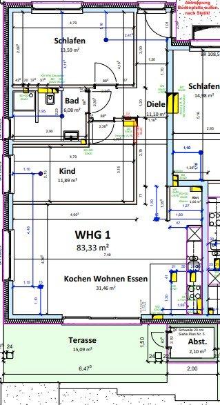 Etagenwohnung Gemmingen - 3 Zimmer, 83 m&sup2;, 1.025&euro; | Angebot:26248967